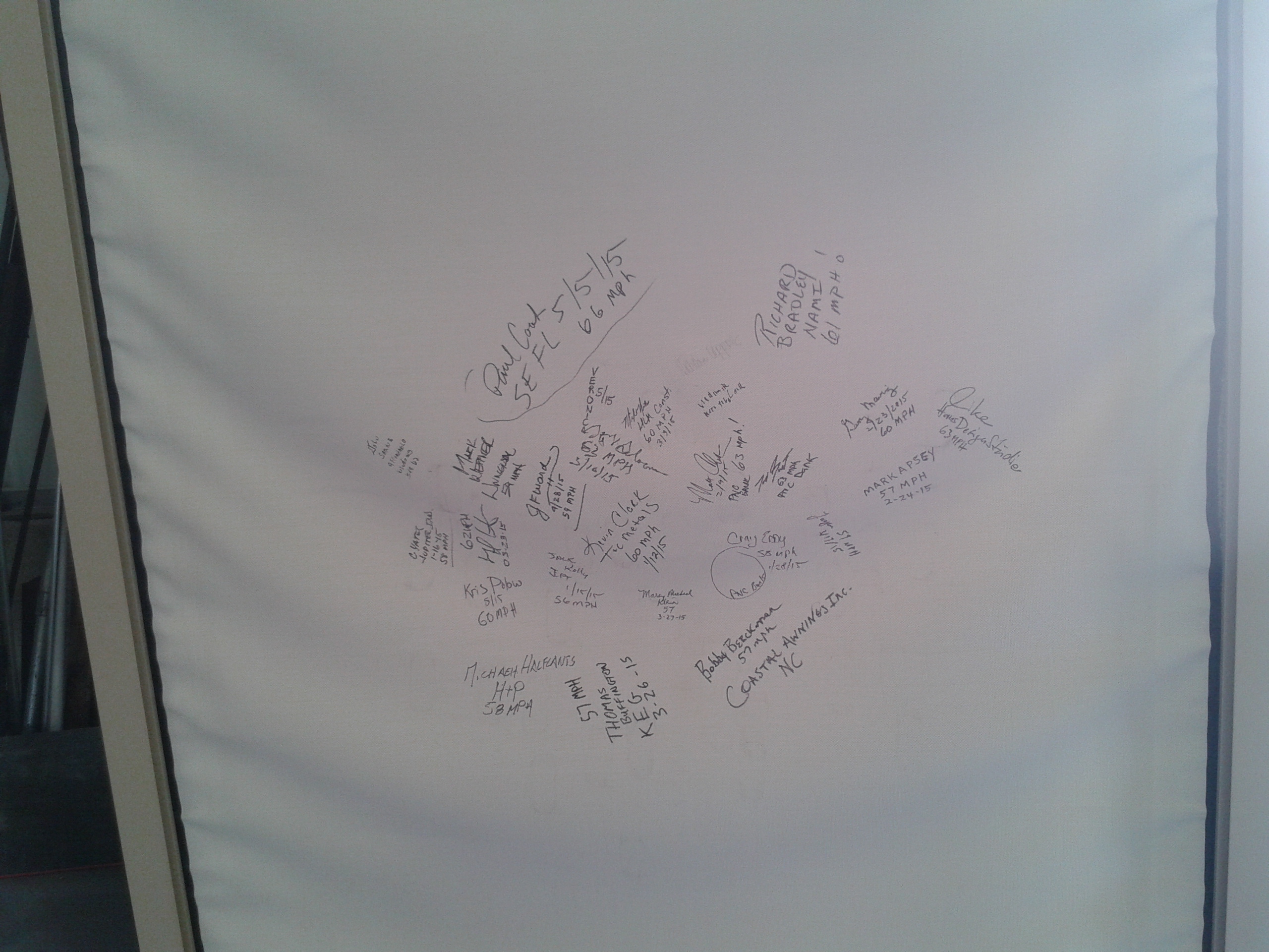 Signed SuperMax impact test panel